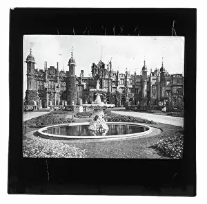 Stone palace and fountain - unknown loation. Creator: Unknown