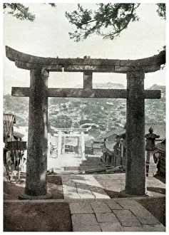 Stone torii, Suwa Temple, Nagasaki, Japan, 1904 Stone torii, Suwa Temple, Nagasaki, Japan, 1904