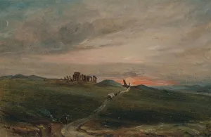 Stonehenge at Sunset, 1836. Creator: Unknown