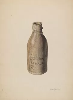 Brand Name Collection: Stoneware Beer Bottle, 1941. Creator: Herman O. Stroh