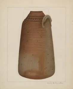 Stoneware Churn, c. 1937. Creator: Annie B Johnston