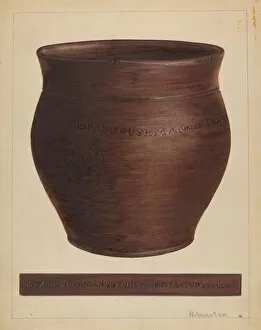Nicholas Amantea Collection: Stoneware Jar, 1935 / 1942. Creator: Nicholas Amantea