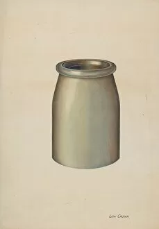 Stoneware Gallery: Stoneware Jar, 1941. Creator: Lon Cronk