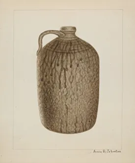Johnston Annie B Prints: Stoneware Jar, c. 1938. Creator: Annie B Johnston