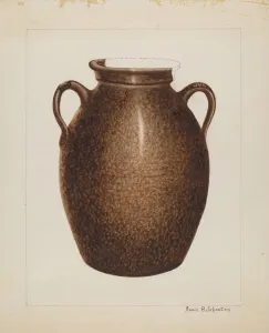 Stoneware Jar, c. 1938. Creator: Annie B Johnston