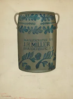 Two Handled Prints: Stoneware Jar, c. 1941. Creator: Edward D. Williams