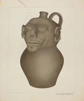Stoneware Jug, c. 1937. Creator: Annie B Johnston