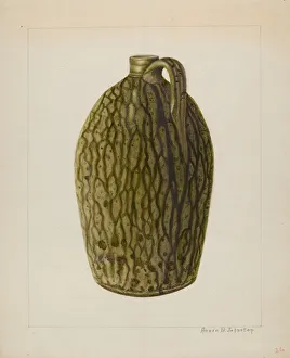 Stoneware Jug, c. 1938. Creator: Annie B Johnston