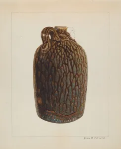 Stoneware Jug, c. 1938. Creator: Annie B Johnston