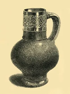 Sampson Low Prints: Stoneware jug, c1590?, (1881). Creator: F Brown