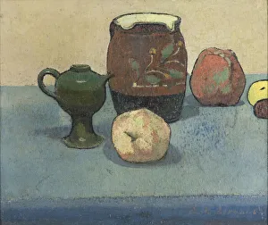 Mile 1868 1941 Prints: Stoneware pots and apples