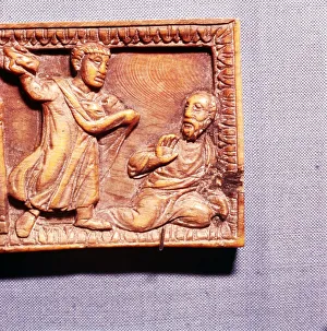 Tarsus Prints: The Stoning of St Paul, Ivory Panel from Casket, Rome, late 4th century