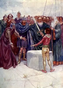 Amazement Gallery: He stood there holding the magic sword in his hand, (1905).Artist: As Forrest