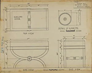 Artists Notes Prints: Stool, c. 1937. Creator: Frank Wenger