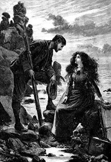 R Taylor Prints: He stooped slightly, as if he would have kissed her forehead, 1890. Creator: R. Taylor