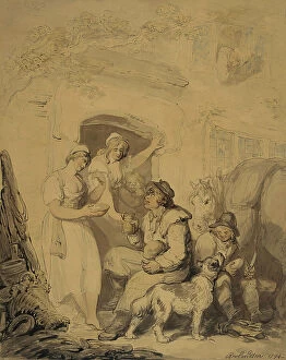 Rowlandson Thomas Collection: A Stop at the Inn, 1794. Creator: Thomas Rowlandson