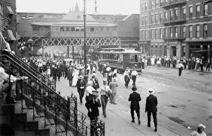 Trams Prints: Stopping cars - St. R'Y Strike 1916, 1916. Creator: Bain News Service