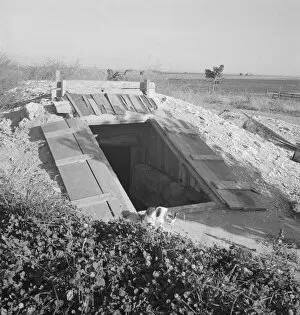 Storage cellar, typical of area, Dead Ox Flat, Malheur County, Oregon, 1939. Creator: Dorothea Lange
