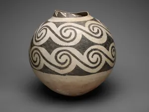 Spiral Prints: Storage Jar with Horizontal Bands of Interlocking Scrolls, A. D. 875 / 1130