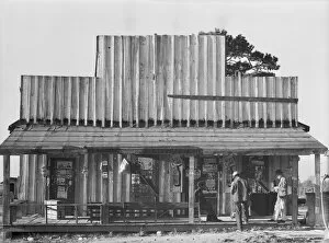 Veranda Gallery: Store with false front, Vicinity of Selma, Alabama, 1936. Creator: Walker Evans