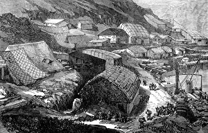 Recycling Prints: Store sheds and condensing tanks, 1871. Creator: Unknown