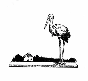 Boots Pure Drug Company Gallery: Stork! Stork! Long-Legged Stork!, c1930. Artist: W Heath Robinson