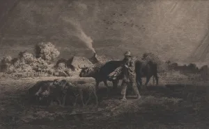 Jacque Prints: The Storm, 1865. Creator: Charles Emile Jacque