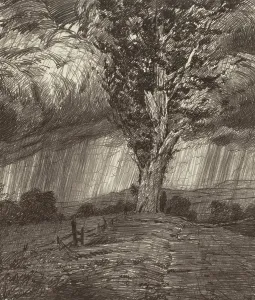 Resilient Prints: Storm, 1923. Creator: Bolton Coit Brown