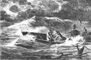 Canoe Gallery: A Storm on the Amazon; A Trip up the Trombetas, 1875. Creator: Unknown