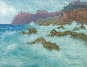 Degouve De Nuncques Prints: Storm at Cala San Vincente, Mallorca