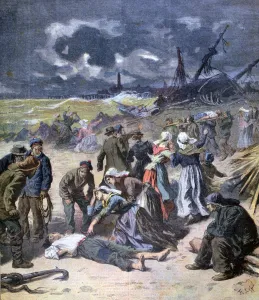 Calais Gallery: A Storm at Calais, France, 1893. Artist: Frederic Lix