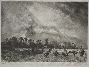 The Storm Cloud, 1878-1887. Creator: Felix Bracquemond (French, 1833-1914)