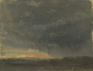Nasjonalmuseet Prints: Storm Clouds with Rain, 1833. Creator: Johan Christian Dahl