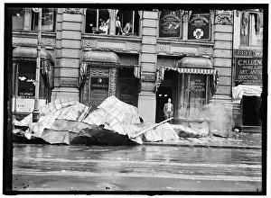 Shop Window Prints: Storm damage, between 1913 and 1918