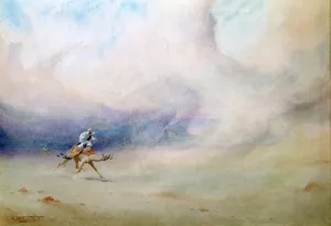 R Talbot Kelly Prints: Storm in the Desert, 1901. Artist: Robert Talbot Kelly