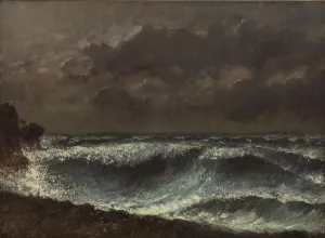 Courbet Prints: Storm Front on the Horizon, 1872-1873. Creator: Courbet; Gustave (1819-1877)