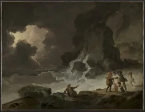 Julius Caesar Ibbetson Prints: A Storm Behind the Isle of Wight, c