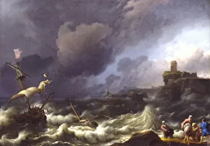 Shipwreck Collection: The Storm, late 17th century? Creator: Ludolf Backhuysen I