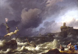 Salvage Prints: The Storm, late 17th century? Creator: Ludolf Backhuysen I