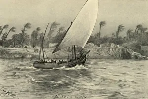 Northern Gallery: Storm from the north on the River Nile, Egypt, 1898. Creator: Christian Wilhelm Allers