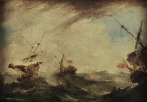 Salvage Prints: Storm, Last quarter of 18th cen.. Creator: Guardi, Francesco (1712-1793)