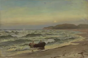 Professor Hans Gude Prints: Storm at Rugen, 1882. Creator: Hans Gude