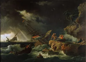 Stormy Prints: Storm at the Sea, 1740s. Artist: Claude-Joseph Vernet