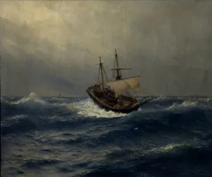Surge Gallery: Storm on the Sea, 1887. Artist: Lagorio, Lev Felixovich (1827-1905)