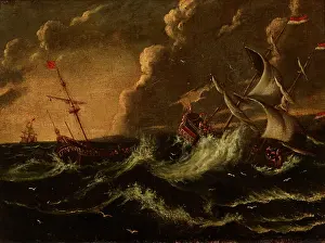 Rough Seas Prints: Storm at Sea, 2nd half of 17th century. Creator: Unknown
