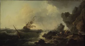 Salvage Prints: Storm at the Sea. Artist: Vernet, Claude Joseph (1714-1789)