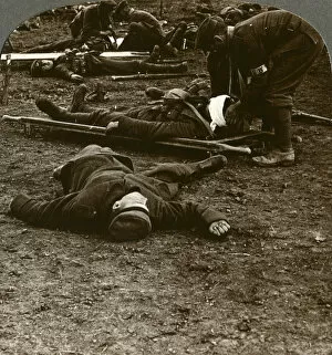 Stretcher Collection: After the storm and stress of battle, caring for the wounded, World War I