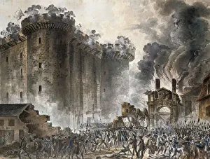 Bastille Prints: The Storming of the Bastille on 14 July 1789
