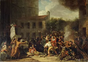Terror Gallery: The Storming of the Bastille on 14 July 1789, c. 1793. Creator: Thévenin