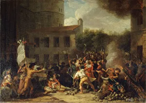 Bastille Prints: The Storming of the Bastille on 14 July 1789, c. 1793. Creator: Thevenin